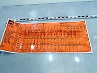 ME918 Naklejka Tabela wysiewu Limiter Ultra XL do tarcz rozsiewających OM