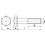 93130140 Śruba pół gwint M30x140 kl.8.8, M30x140x3,5