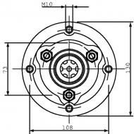 SMLF Podpora łożyskowa typ Formula, z wałem, 1 3/8" Casappa