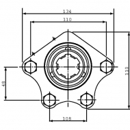 SMLF Podpora łożyskowa typ Formula, z wałem, 1 3/8" Casappa