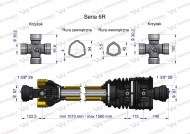 Wał przegubowo-teleskopowy 1010-1560mm 830Nm szerokokątny CE 2020 seria 6R WARYŃSKI