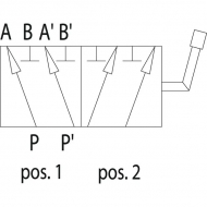 C056V0932 Rozdzielacz obrotowy 6/2, G1/2" Oleodinamica Marchesini