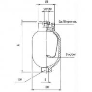 LA13 Akumulator hydrauliczny pęcherzowy LA, 3l 250/30 bar