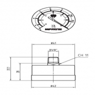 MP9VSP01 Wskaźnik – optyczny filtra hydrauliki 1/8",  MP Filtri