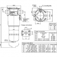 FHP1351A10 Filtr hydrauliczny ciśnieniowy 3/4", 10 µm, MP Filtri