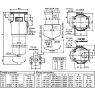 FHP3503A25 Filtr hydrauliczny ciśnieniowy FHP 320-3-A25, 1 1/2",  25 µm, MP Filtri