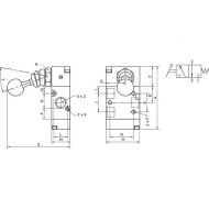 MAL32M14NC Zawór ręczny dźwigniowy 3/2-drożny 1/4" pneumatyczny