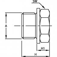 9103020 Korek spustowy, zaślepka M30x2