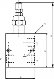 FPMD40CBP3805 Zawór ograniczający ciśnienie FPM D 40 CB P 3/8 05, FluidPress