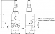 C056V0710 Zawór przelewowy VMP, G1/2" 10 - 180 bar, Oleodinamica Marchesini