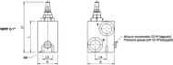 C056V0735 Zawór przelewowy VMPP, G1" 50 - 400 bar, Oleodinamica Marchesini