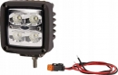 LA10091 Lampa robocza LED, kwadratowa 40W 4500lm 101x74.5x98 mm z wtyczką Deutsch, światło rozproszone, 4 LED Kramp