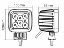 LA10028 Lampa robocza LED, kwadratowa, 42W 3780 lm 10/30V światło rozproszone 6 LED Kramp