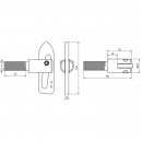 M53570 Zatrzask plandeki, M12x33 mm fi 19 mm