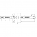 M53565 Zatrzask plandeki, M12 x 76 mm fi 19 mm