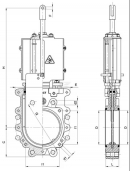 ARZO0130100550 Zasuwa płytowa 4" dwukierunkowa (hydrauliczna)