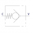 C056V0610 Zawór zwrotny VU, G1/2" - 0,5 bar