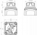 SW10006KR Odłącznik prądu akumulatora kwadratowy, czarny M10 12/24V 300A/1000A (5 sek.) IP54