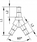 Złącze, trójnik Y, 3 mm