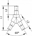 YCH4B Złącze, trójnik Y 4mm