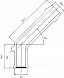 9910069 Złącze kolankowe 8mm, króciec na wąż 10mm, 95 °,  Valeo