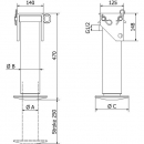 SP85250C Stopa podporowa hydrauliczna kpl. SP85-250C - 470mm