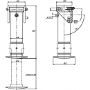 SP85250SET1 Hydrauliczna stopa podporowa z pompą ręczną 5.7 t