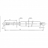 CA1409FH Sprężyna gazowa, L536-180N, L 536 mm, 180N  STABILUS 1409FH