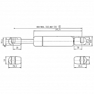 CA1409FH Sprężyna gazowa, L536-180N, L 536 mm, 180N  STABILUS 1409FH