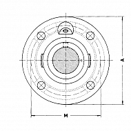 RME35 Łożysko z obudową okrągłe, kompletne RME35, O 35 mm 