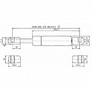 CA490768 Sprężyna gazowa, siłownik L520 200N STABILUS 520mm 490768