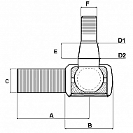 SHP017KR Końcówka drążka 7/8 x 16 R