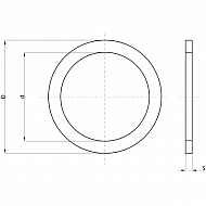 SHP909KR Pierścień uszczelniający, gumowy 22x54x12 mm