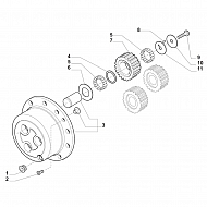 CI125280 Korek, gwintowany, zaślepka M30x2 z magnesem do osi Carraro 125280, RE49301