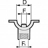 004215 Obejma do uchwytu dyszy do rury 1/2" z gwintem wewnętrznym 1/4" BSP ARAG