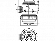 3162063 Filtr ssący gwint zewnętrzny 1-1/2" 50 mesh 160-220 l/min (niebieski wkład), ARAG