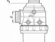 3162063 Filtr ssący gwint zewnętrzny 1-1/2" 50 mesh 160-220 l/min (niebieski wkład), ARAG