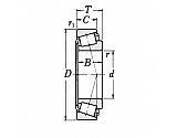 32211SKF Łożysko wałeczkowo-stożkowe SKF 32211, 55x100x25 mm