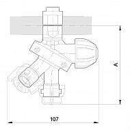 4012235 Korpus rozpylacza 3-pozycyjny na rurę 1/2" F7 z zaworem antykapacza i szybkozłączem,  pasuje do systemu ARAG