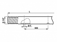 004205 Rura 1/2" V2A Arag, 3-otworowa 7 mm, ARAG