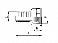 100519 Przyłącze węża 1 1/4"  gwint wewnętrzny 1-1/4" na wąż 19mm ARAG