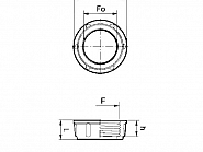 2002020 Nakrętka nasadowa z rantem Arag, 1/2"