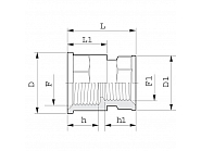 2352075 Nypel redukcyjny gwint wew. Arag, 2" x 1 1/4"