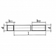 9391055B Śruba dwustronna kl. 8.8 Kramp, M10x55 mm