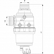 31720F3 Filtr ssący przyłącze widełkowe T7 50 mesh 200-260 l/min (niebieski wkład) ARAG