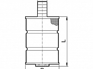 306250 Kosz ssawny z przyłączem na wąż 50 mm ARAG