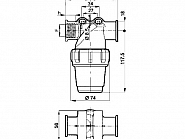 3242023 Filtr przepływowy gwint wewnętrzny 1/2" 50 mesh 80-100 l/min ARAG