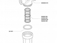 3242023 Filtr przepływowy gwint wewnętrzny 1/2" 50 mesh 80-100 l/min ARAG