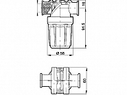 3242023 Filtr przepływowy gwint wewnętrzny 1/2" 50 mesh 80-100 l/min ARAG