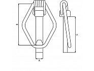 LP1012KR Zawleczka składana ocynk Kramp, 10x50 mm